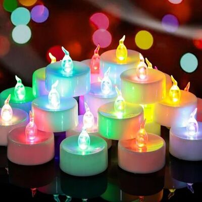 IRISFR Lot De 48 Bougies Chauffe-plat À Changement De Couleur Lente À Piles, Sans Flamme, Bougies Votives Colorées Vacillantes En Vrac Pour Noël, Halloween, Décorations En Forme De Citrouille - Publicité IRISFR Lot De 48 Bougies Chauffe-plat À Changement De Couleur Lente À Piles, Sans Flamme, Bougies Votives Colorées Vacillantes En Vrac Pour Noël, Halloween, Décorations En Forme De Citrouille - Publicité