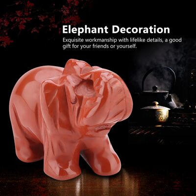 LBVIE Figurine D'Éléphant En Cristal Sculpté Dans De La Pierre Naturelle De 1,5 Pouce - Objet De Décoration Et D'Ameublement (06) - Publicité LBVIE Figurine D'Éléphant En Cristal Sculpté Dans De La Pierre Naturelle De 1,5 Pouce - Objet De Décoration Et D'Ameublement (06) - Publicité