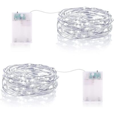 BALTERLEY Guirlande Lumineuse Led À Piles 2m 20 Leds Mini Guirlande Led Avec Minuterie Interieur Extérieur Décoration Lumière Pour Chambre Noël Mariage Anniversaire Soirée (4 Pièces, Blanc Chaud) - Publicité BALTERLEY Guirlande Lumineuse Led À Piles 2m 20 Leds Mini Guirlande Led Avec Minuterie Interieur Extérieur Décoration Lumière Pour Chambre Noël Mariage Anniversaire Soirée (4 Pièces, Blanc Chaud) - Publicité