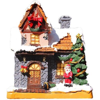 ALLAUVE Maison Lumineuse, Sculpture Du Père Noël, Gnome De Noël, Décorations De Noël Vintage - Publicité ALLAUVE Maison Lumineuse, Sculpture Du Père Noël, Gnome De Noël, Décorations De Noël Vintage - Publicité