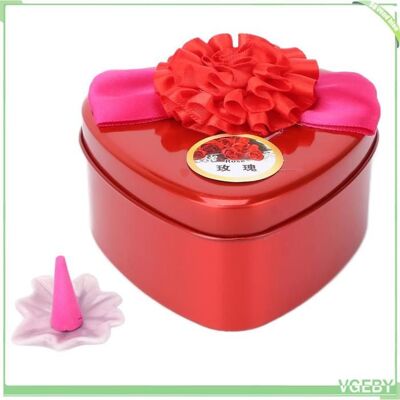 OEM Cône D'Encens - Fafeicy - Rose Rouge - Matières Végétales - Brûle 15 Min - Coffret Avec Plateau - Publicité OEM Cône D'Encens - Fafeicy - Rose Rouge - Matières Végétales - Brûle 15 Min - Coffret Avec Plateau - Publicité