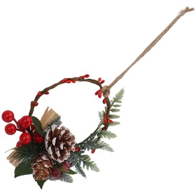 MCKENSA Couronne Décorative De Noël À Suspendre, Faite Main, Unique, En Pommes De Pin, Décoration Murale Pour Anniversaire Ou Fêtes De Fin D'Année 6120 - Publicité MCKENSA Couronne Décorative De Noël À Suspendre, Faite Main, Unique, En Pommes De Pin, Décoration Murale Pour Anniversaire Ou Fêtes De Fin D'Année 6120 - Publicité