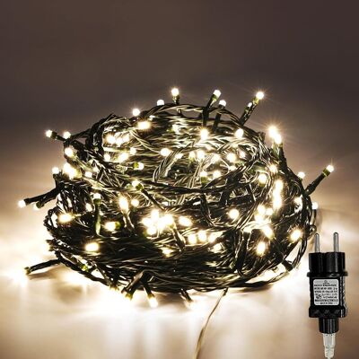 BALTERLEY Guirlande Lumineuse 300led 35m - Fonctionne Avec Prise Pour L'Extérieur Et L'Intérieur - Pour Mariage, Noël, Fête, Blanc Chaud (blanc Chaud, 300led) - Publicité BALTERLEY Guirlande Lumineuse 300led 35m - Fonctionne Avec Prise Pour L'Extérieur Et L'Intérieur - Pour Mariage, Noël, Fête, Blanc Chaud (blanc Chaud, 300led) - Publicité