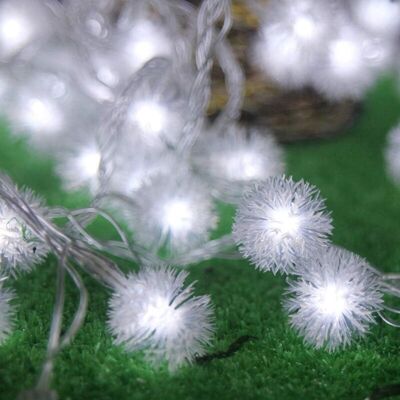 Scotch Guirlandes De Boules De Neige, 8.2ft / 20 Led Guirlande Lumineuse De Noël Avec Télécommande, Étanche Décoration Pour Intérieur Et Extérieur Fête De Mariage Sapin De Noël (blanc Froid) - Publicité Scotch Guirlandes De Boules De Neige, 8.2ft / 20 Led Guirlande Lumineuse De Noël Avec Télécommande, Étanche Décoration Pour Intérieur Et Extérieur Fête De Mariage Sapin De Noël (blanc Froid) - Publicité