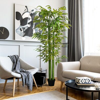 ALLAUVE Bambou Synthétique 180 Cm En Pot, Plante D'Intérieur Verte Décorative - Publicité ALLAUVE Bambou Synthétique 180 Cm En Pot, Plante D'Intérieur Verte Décorative - Publicité