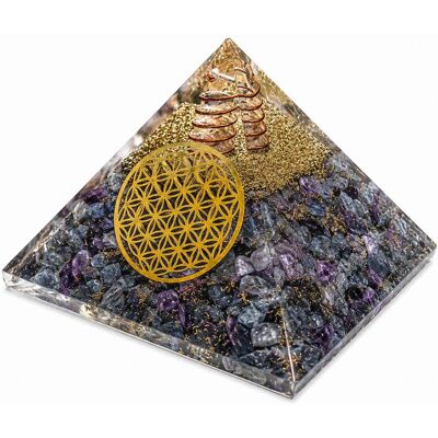 Phoenix Pyramide Orgonite En Agate Bleue Avec Fleur De Vie 5 Cm - Publicité Phoenix Pyramide Orgonite En Agate Bleue Avec Fleur De Vie 5 Cm - Publicité