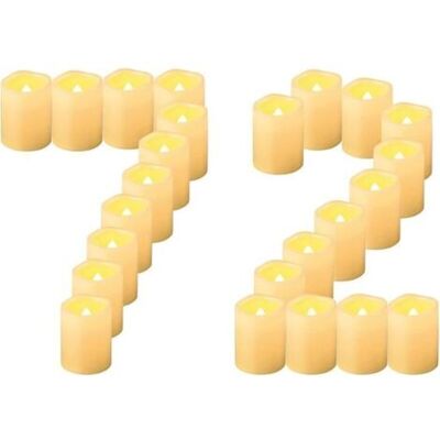 BEAUVIE 72 Pièces Bougies Led Sans Flamme Vacillante, Alimentées Par Piles Bougies Chauffe-plat Électriques Sans Flamme Petite Bougie Pour Anniversaire Mariage Halloween Noël Décoration - Publicité BEAUVIE 72 Pièces Bougies Led Sans Flamme Vacillante, Alimentées Par Piles Bougies Chauffe-plat Électriques Sans Flamme Petite Bougie Pour Anniversaire Mariage Halloween Noël Décoration - Publicité