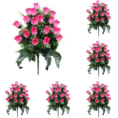 OEM Six Fleurs Artificielles Pour La Décoration Extérieure Des Cimetières, Comprenant Des Bouquets De Roses Et Des Fleurs En Selle, Adaptées Aux Pierres Tombales — Un Bouquet De Condoléances Avec Vase. Publicité OEM Six Fleurs Artificielles Pour La Décoration Extérieure Des Cimetières, Comprenant Des Bouquets De Roses Et Des Fleurs En Selle, Adaptées Aux Pierres Tombales — Un Bouquet De Condoléances Avec Vase. Publicité
