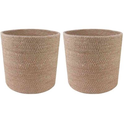 Vidaxl Plant Pot Set 2 Pcs Natural Ø 21 X 21 Cm 100% Tossa Jute - Publicité Vidaxl Plant Pot Set 2 Pcs Natural Ø 21 X 21 Cm 100% Tossa Jute - Publicité