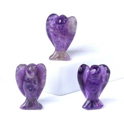 Bunthaus Lot De 6 Figurines D’anges Sculptées En Améthyste, Décorations En Pierre Naturelle Pour Intérieur - Publicité Bunthaus Lot De 6 Figurines D’anges Sculptées En Améthyste, Décorations En Pierre Naturelle Pour Intérieur - Publicité
