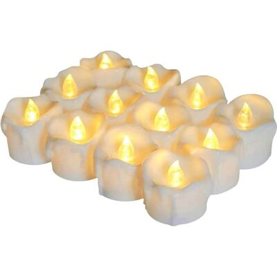 Vision Bougies Chauffe-plat À Piles, 12 Led Sans Flamme À Effet Vacillant, Blanc Chaud, Pour Noël, Halloween Et Les Mariages - Publicité Vision Bougies Chauffe-plat À Piles, 12 Led Sans Flamme À Effet Vacillant, Blanc Chaud, Pour Noël, Halloween Et Les Mariages - Publicité