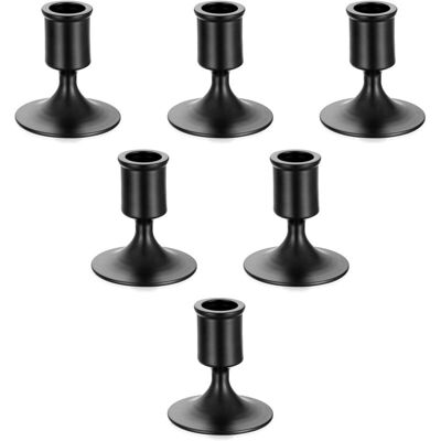 ENLENK Chandelier Bougeoir Noir Halloween - Lot De 6 Petite Bougeoirs Mariage Métal Décoratifs Pour Bougies Chandelles Piliers Noel Decoration Maison L’avent Centre De Table Moderne - Publicité ENLENK Chandelier Bougeoir Noir Halloween - Lot De 6 Petite Bougeoirs Mariage Métal Décoratifs Pour Bougies Chandelles Piliers Noel Decoration Maison L’avent Centre De Table Moderne - Publicité