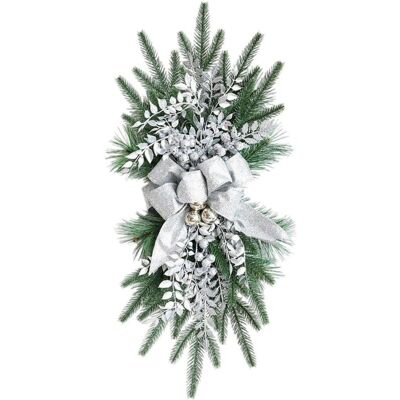 OEM Couronne De Noël Artificielle En Forme De Goutte De 55 Cm, Grand Ruban Imprimé, Boules De Noël, Rose, Neige, Branches Givrées, Couronne Décorative D'Escalier D'Intérieur C-crezuo - Publicité OEM Couronne De Noël Artificielle En Forme De Goutte De 55 Cm, Grand Ruban Imprimé, Boules De Noël, Rose, Neige, Branches Givrées, Couronne Décorative D'Escalier D'Intérieur C-crezuo - Publicité