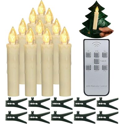 OEM Bougies De Sapin De Noël, 10 Pièces Bougies D Led Bougies Coniques À Piles Sans Flamme Avec Minuterie À Distance/clips Amovibles/anneaux Étanches Pour Décor D'Arbres De Noël À La Maison - Publicité OEM Bougies De Sapin De Noël, 10 Pièces Bougies D Led Bougies Coniques À Piles Sans Flamme Avec Minuterie À Distance/clips Amovibles/anneaux Étanches Pour Décor D'Arbres De Noël À La Maison - Publicité