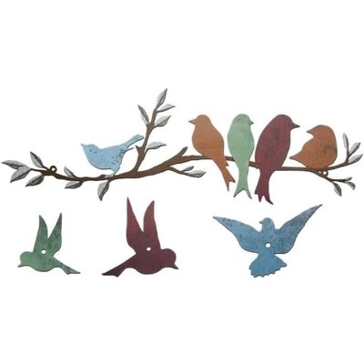 Cellfast 1 Ensemble Métal Oiseaux Mur Art Oiseaux Branche Décoration Murale Tenture Feuille Fer Arbre Sculpture Oiseau Silhouette Ornement - Publicité Cellfast 1 Ensemble Métal Oiseaux Mur Art Oiseaux Branche Décoration Murale Tenture Feuille Fer Arbre Sculpture Oiseau Silhouette Ornement - Publicité