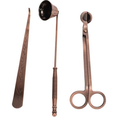 BEAUVIE Kit De 3 Accessoires Pour Bougies En Acier Inoxydable - Coupe-mèche, Éteignoir Et Pique - Publicité BEAUVIE Kit De 3 Accessoires Pour Bougies En Acier Inoxydable - Coupe-mèche, Éteignoir Et Pique - Publicité