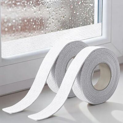 OEM Bandes Adhésives Absorbantes Pour Vitres, Bandes Anti-condensation, 200 X 3 Cm, Ruban Adhésif En Feutre De Coton Pour Fenêtres (lot De 2, Blanc) - Publicité OEM Bandes Adhésives Absorbantes Pour Vitres, Bandes Anti-condensation, 200 X 3 Cm, Ruban Adhésif En Feutre De Coton Pour Fenêtres (lot De 2, Blanc) - Publicité