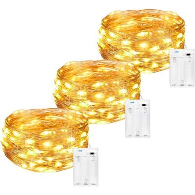 OEM Guirlande Lumineuse Lot De 3, Guirlande Led Guilande Lumière 5m 50led Guirlande Lumineuse Chambre Decoration Exterieur Interieur Pour Noel Sapin Jardin-blanc Chaud - Publicité OEM Guirlande Lumineuse Lot De 3, Guirlande Led Guilande Lumière 5m 50led Guirlande Lumineuse Chambre Decoration Exterieur Interieur Pour Noel Sapin Jardin-blanc Chaud - Publicité