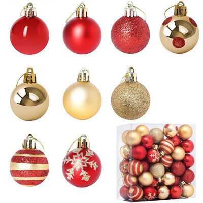 PELTOR Jeffergarden 50 Boules De Noël Incassables De 4 Cm, Décorations Pour Sapin, Boules Plaquées Or, Pendentifs Pour Fiançailles, Anniversaires Et Fêtes - Publicité PELTOR Jeffergarden 50 Boules De Noël Incassables De 4 Cm, Décorations Pour Sapin, Boules Plaquées Or, Pendentifs Pour Fiançailles, Anniversaires Et Fêtes - Publicité