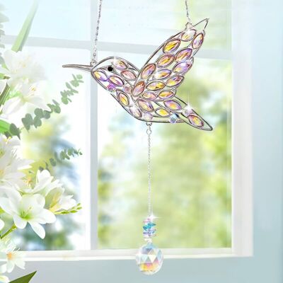 ZVD Attrape-soleil En Forme De Colibri,attrape Soleil Cristal Colibri,ornement En Cristal À Suspendre Avec Strass,décorations Jardin Fenêtre Murales,pour Décorer Fenêtres Jardin - Publicité ZVD Attrape-soleil En Forme De Colibri,attrape Soleil Cristal Colibri,ornement En Cristal À Suspendre Avec Strass,décorations Jardin Fenêtre Murales,pour Décorer Fenêtres Jardin - Publicité