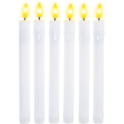 MOXIE Lot De 5 Bougies Coniques Rechargeables Sans Flamme, Bougies Led De 22 Cm Avec Télécommande Et Minuterie, Fonctionne Sur Piles, Pour La Décoration De Fenêtres, Mariages, Noël Et Maison. Publicité MOXIE Lot De 5 Bougies Coniques Rechargeables Sans Flamme, Bougies Led De 22 Cm Avec Télécommande Et Minuterie, Fonctionne Sur Piles, Pour La Décoration De Fenêtres, Mariages, Noël Et Maison. Publicité