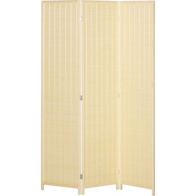 DEVOKO Paravent Bois Naturel 3 Panneaux 135x180cm Séparateur De Pièce Pliable Cloison Intérieure - Publicité DEVOKO Paravent Bois Naturel 3 Panneaux 135x180cm Séparateur De Pièce Pliable Cloison Intérieure - Publicité