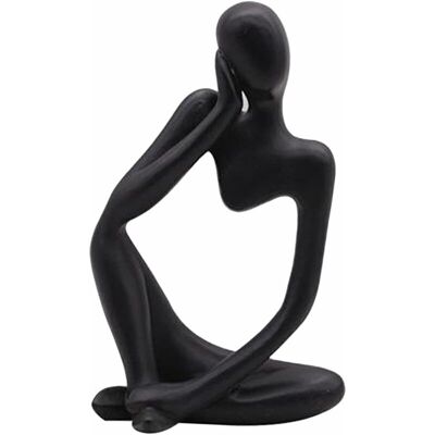 FOCTRO La Statue Du Penseur, Résine Penseur Sculpture Abstraite Statue Caractère Moderne Figurines Accueil Décor Bureau De Bureau Ornement D'Anniversaire Cadeaux Noir Gauche - Publicité FOCTRO La Statue Du Penseur, Résine Penseur Sculpture Abstraite Statue Caractère Moderne Figurines Accueil Décor Bureau De Bureau Ornement D'Anniversaire Cadeaux Noir Gauche - Publicité