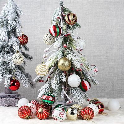 OEM Boule De Noel Rouge Er Or, Plastique Boules Sapin Decoration Deco Noël Intérieur (6 Cm/30 Pièces) - Publicité OEM Boule De Noel Rouge Er Or, Plastique Boules Sapin Decoration Deco Noël Intérieur (6 Cm/30 Pièces) - Publicité
