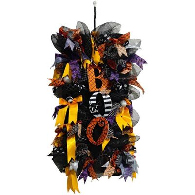 FLAMMKRAFT Couronne Effrayante Pour Décoration De Porte, Citrouille Amusante Avec Toile D'Araignée Et Crochet De Suspension, Ornement De Couronne Effrayante - Publicité FLAMMKRAFT Couronne Effrayante Pour Décoration De Porte, Citrouille Amusante Avec Toile D'Araignée Et Crochet De Suspension, Ornement De Couronne Effrayante - Publicité