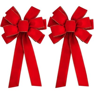 IRISFR Lntyq 2 Pièces Gros Noeud Rouge Noel - 50 X 27cm Noeud De Porte Noel - Gros Noeud Rouge Noel Exterieur Pour Décoration De Porte D'Entrée Maison Cheminée,guirlande De Noël, Sapin De Noël - Publicité IRISFR Lntyq 2 Pièces Gros Noeud Rouge Noel - 50 X 27cm Noeud De Porte Noel - Gros Noeud Rouge Noel Exterieur Pour Décoration De Porte D'Entrée Maison Cheminée,guirlande De Noël, Sapin De Noël - Publicité