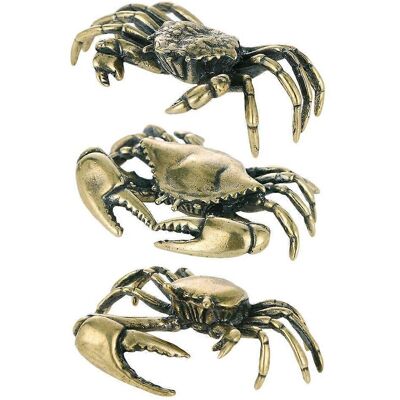 LISATR Lot De 3 Ornements Décoratifs En Forme De Crabes, Petits Crabes Exquis En Laiton, Décorations De Bureau Pour Salon De Thé-5.10x3.00x1.30cm-golden - Publicité LISATR Lot De 3 Ornements Décoratifs En Forme De Crabes, Petits Crabes Exquis En Laiton, Décorations De Bureau Pour Salon De Thé-5.10x3.00x1.30cm-golden - Publicité