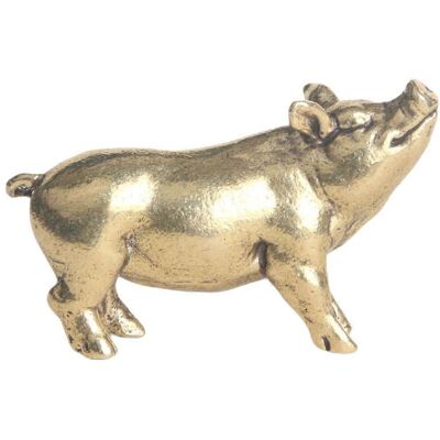 LISATR Figurine De Cochon Rétro En Laiton, Statue D'Animal Antique, Modèle De Cochon, Objet De Décoration De Bureau Pour La Maison Ou Le Bureau.-4.95x2.6x3.2cm-golden - Publicité LISATR Figurine De Cochon Rétro En Laiton, Statue D'Animal Antique, Modèle De Cochon, Objet De Décoration De Bureau Pour La Maison Ou Le Bureau.-4.95x2.6x3.2cm-golden - Publicité