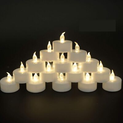 OEM Lot De 100 Bougies Chauffe-plat Led, Piles Incluses, Effet Flamme Vacillante, Blanc Chaud, Pour Mariage Et Fête - Publicité OEM Lot De 100 Bougies Chauffe-plat Led, Piles Incluses, Effet Flamme Vacillante, Blanc Chaud, Pour Mariage Et Fête - Publicité