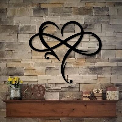 Vision Decoration Murale Coeur Infini, Décoration Murale En Métal, Signe D'Amour Decoration Murale Metal Sculpture Murale Pour La Décoration Salon, De La Maison, De La Chambre À Coucher (noir, 35 X 29 Cm) - Publicité Vision Decoration Murale Coeur Infini, Décoration Murale En Métal, Signe D'Amour Decoration Murale Metal Sculpture Murale Pour La Décoration Salon, De La Maison, De La Chambre À Coucher (noir, 35 X 29 Cm) - Publicité