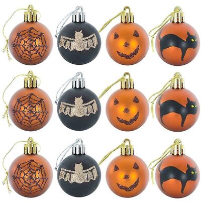 YUDO Lot De 12 Boules À Suspendre Pour Décorations D'Halloween - Publicité YUDO Lot De 12 Boules À Suspendre Pour Décorations D'Halloween - Publicité