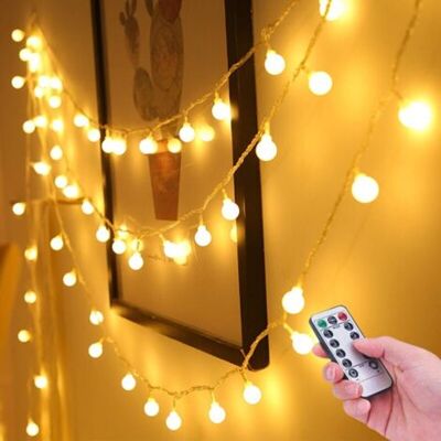 Barkbustersguirlande Lumineuse Alimentée Par Piles 33ft/10m 100led Guirlande Lumineuse D'Intérieur Led 8 Modes Étanche Avec Télécommande Et Minuterie Pour Chambre À Coucher Noël Mariage Garden Party D - Publicité Barkbustersguirlande Lumineuse Alimentée Par Piles 33ft/10m 100led Guirlande Lumineuse D'Intérieur Led 8 Modes Étanche Avec Télécommande Et Minuterie Pour Chambre À Coucher Noël Mariage Garden Party D - Publicité