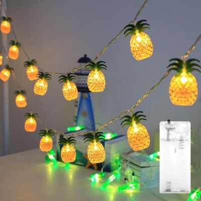 ALVIOR Guirlande Lumineuse Ananas - 3 M - 20 Led - Fonctionne Sur Piles - Pour Décoration Intérieure Et Extérieure - Lot De 1 - Publicité ALVIOR Guirlande Lumineuse Ananas - 3 M - 20 Led - Fonctionne Sur Piles - Pour Décoration Intérieure Et Extérieure - Lot De 1 - Publicité