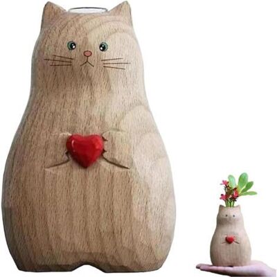 SCORPIO Vase En Forme De Chat Fait À La Main, Décoration De Vase De Chat D'Amour, Artisanat En Résine, Figurine De Chat En Résine Faite À La Main, Pour Affichage De Fleurs, 15 Cm X 10 Cm - Publicité SCORPIO Vase En Forme De Chat Fait À La Main, Décoration De Vase De Chat D'Amour, Artisanat En Résine, Figurine De Chat En Résine Faite À La Main, Pour Affichage De Fleurs, 15 Cm X 10 Cm - Publicité