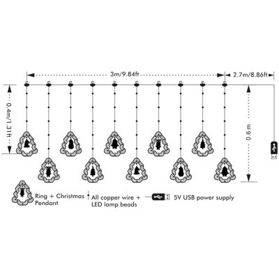 MCKENSA Guirlande Lumineuse Féérique À Led En Forme D'Étoile, Sapin De Noël, Bonhomme De Neige Et Père Noël Pour Décorations Intérieures Et Extérieures De Fêtes, Mariages Et Noël - Publicité MCKENSA Guirlande Lumineuse Féérique À Led En Forme D'Étoile, Sapin De Noël, Bonhomme De Neige Et Père Noël Pour Décorations Intérieures Et Extérieures De Fêtes, Mariages Et Noël - Publicité