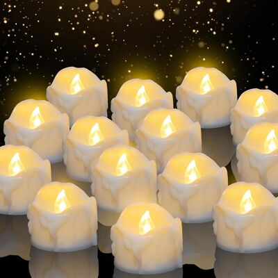 OEM Lot De 14 Bougie Chauffe-plat Led, Scintillement Réaliste, Sans Flamme, Pile Cr2032 Incluse, Pour Mariage Halloween Noël - Publicité OEM Lot De 14 Bougie Chauffe-plat Led, Scintillement Réaliste, Sans Flamme, Pile Cr2032 Incluse, Pour Mariage Halloween Noël - Publicité