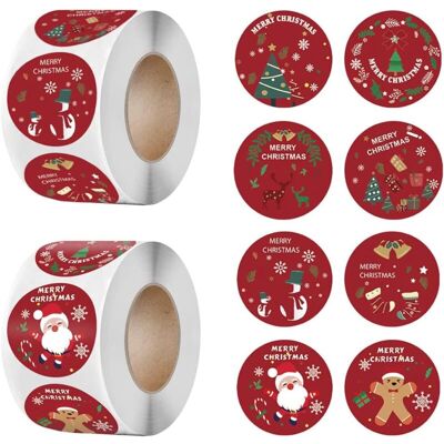 Scotch Aiperq Christmas Gift Sticker 1000pcslabels 1.5inch, With Christmas Tree, Santa Claus, Christmas Elk, Christmas Bell, Merry Christmas Stickers For Cards - Publicité Scotch Aiperq Christmas Gift Sticker 1000pcslabels 1.5inch, With Christmas Tree, Santa Claus, Christmas Elk, Christmas Bell, Merry Christmas Stickers For Cards - Publicité