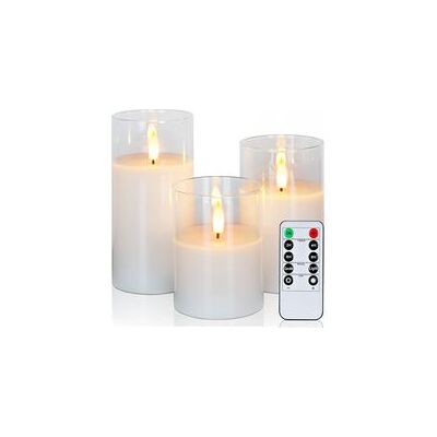 OEM Bougies Led Sans Flamme, Bougies Sans Flamme En Verre Transparent Avec Minuterie Et Télécommande, Bougies Piliers Parfaites Pour Noël Et Halloween - Publicité OEM Bougies Led Sans Flamme, Bougies Sans Flamme En Verre Transparent Avec Minuterie Et Télécommande, Bougies Piliers Parfaites Pour Noël Et Halloween - Publicité