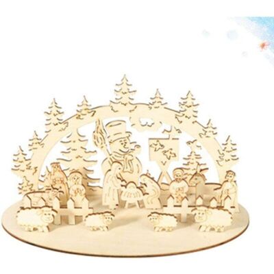 BRINSEA Noël Ornements En Bois Crèche Scène Bureau Bricolage Festival De Noël Décoration Cadeaux Pour La Maison Magasin De Bureau - Publicité BRINSEA Noël Ornements En Bois Crèche Scène Bureau Bricolage Festival De Noël Décoration Cadeaux Pour La Maison Magasin De Bureau - Publicité