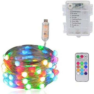 MOXIE Guirlande Lumineuse Usb Led, 5m 50led 12 Couleurs Avec Telecommande Avec Boîtier À Piles, 12 Modes Éclairage Décoration Chaîne Lumineuse Multicolore Pour Noël, Intérieur, Festival, Terrasse, Rideau - Publicité MOXIE Guirlande Lumineuse Usb Led, 5m 50led 12 Couleurs Avec Telecommande Avec Boîtier À Piles, 12 Modes Éclairage Décoration Chaîne Lumineuse Multicolore Pour Noël, Intérieur, Festival, Terrasse, Rideau - Publicité