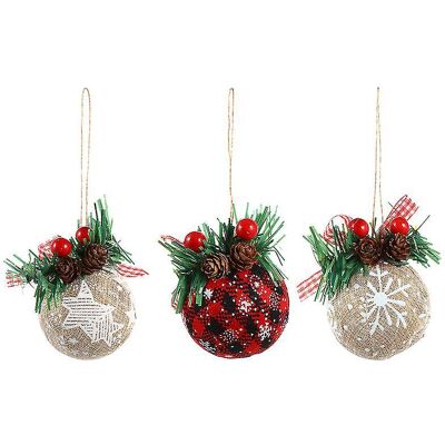 LISATR Lot De 3 Boules De Noël À Suspendre - Publicité LISATR Lot De 3 Boules De Noël À Suspendre - Publicité