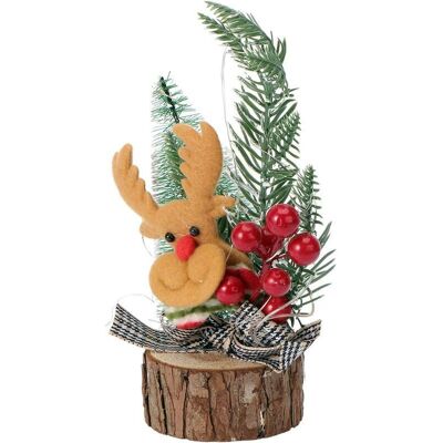 BRINSEA 1 Pièce De Décoration De Noël En Bois Pour Festival, Décoration De Bureau Illuminée - Publicité BRINSEA 1 Pièce De Décoration De Noël En Bois Pour Festival, Décoration De Bureau Illuminée - Publicité