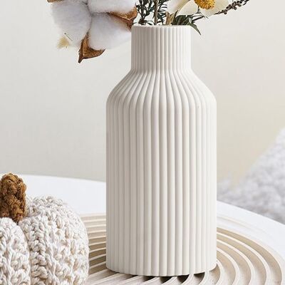 Generic Vase En Céramique Blanc, Vase Pour L'Herbe De La Pampa, Boho Style Nordique, Pour Salon, L'Entrée, Le Bureau, Blanc - Publicité Generic Vase En Céramique Blanc, Vase Pour L'Herbe De La Pampa, Boho Style Nordique, Pour Salon, L'Entrée, Le Bureau, Blanc - Publicité