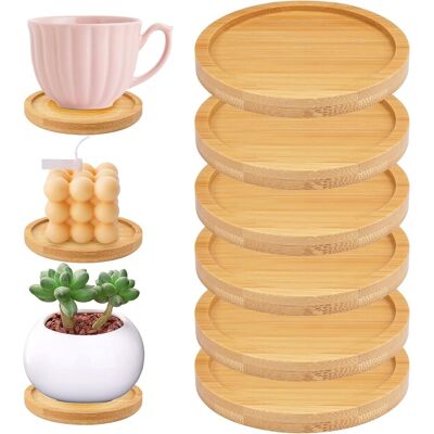 Generic 6 Pcs Dessous De Verre Bois 9.5cm Support Bougie, Réutilisable Bougeoir Bois, Ronde Sous Verres Rond En Bambou, Dessous De Verre En Wooden - Publicité Generic 6 Pcs Dessous De Verre Bois 9.5cm Support Bougie, Réutilisable Bougeoir Bois, Ronde Sous Verres Rond En Bambou, Dessous De Verre En Wooden - Publicité
