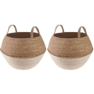 Pot De Plante Avec Poignées 2 Pcs Blanc Ø 45 X 36 Cm Vidaxl - Publicité Pot De Plante Avec Poignées 2 Pcs Blanc Ø 45 X 36 Cm Vidaxl - Publicité