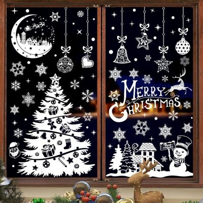 AAMIRA Stickers Autocollant Noel Fenetre - 202 Pcs Blanc Stickers Noel Vitre Réutilisable, Noël Autocollant Pour Fenetre Sapin Flocons De Neige, Decoration Noel Interieur Maison Vitrine Verre - Publicité AAMIRA Stickers Autocollant Noel Fenetre - 202 Pcs Blanc Stickers Noel Vitre Réutilisable, Noël Autocollant Pour Fenetre Sapin Flocons De Neige, Decoration Noel Interieur Maison Vitrine Verre - Publicité